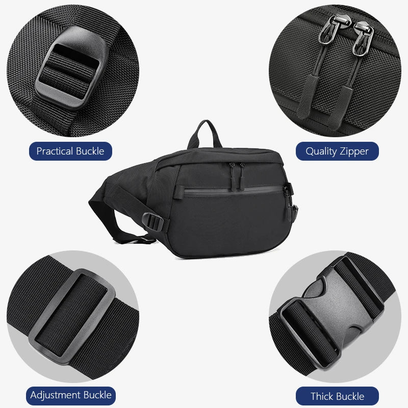 Male Casual Waist Packs Waterproof Fanny Pack Men